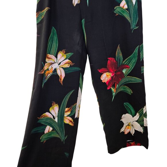 Chico's Floral Tropical Print Wide Leg Pull-On Soft Pants Size Chico's 2/12 - Picture 7 of 8